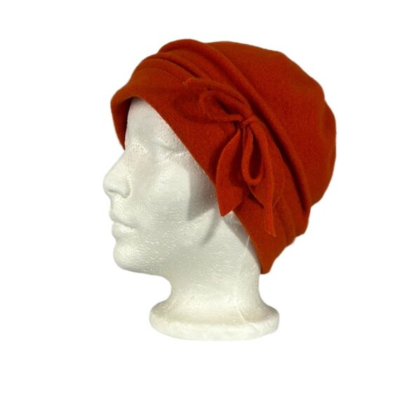 NWT Parkhurst Womens Orange Pull On Wool Hat - Picture 1 of 8